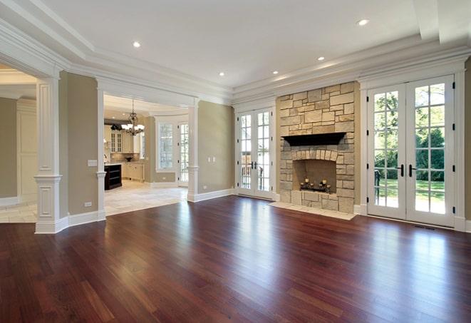 rich, dark stained wood floors