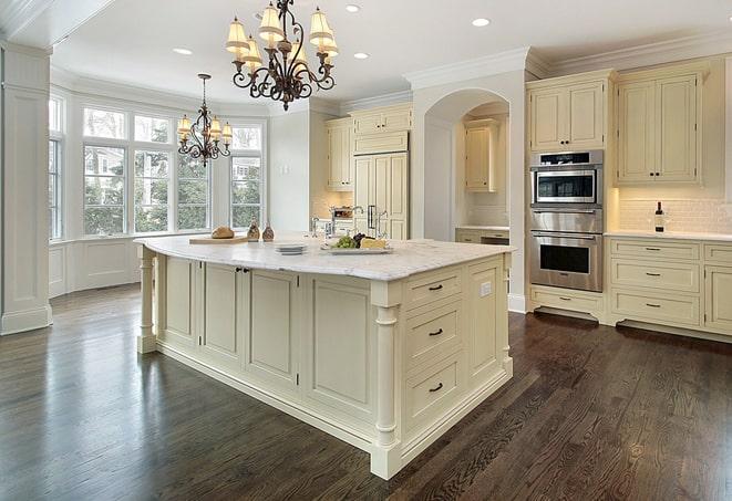 beautiful laminate flooring in modern kitchen in Navarre OH